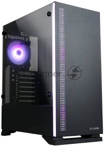 Компьютерный корпус ZALMAN S5, ATX, BLACK, WINDOW, 2xCOMBO (3.5" or 2.5"), 4x2.5", 2xUSB 2.0, 1xUSB 3.0, FRONT 1x120мм, REAR 1x120мм RGb