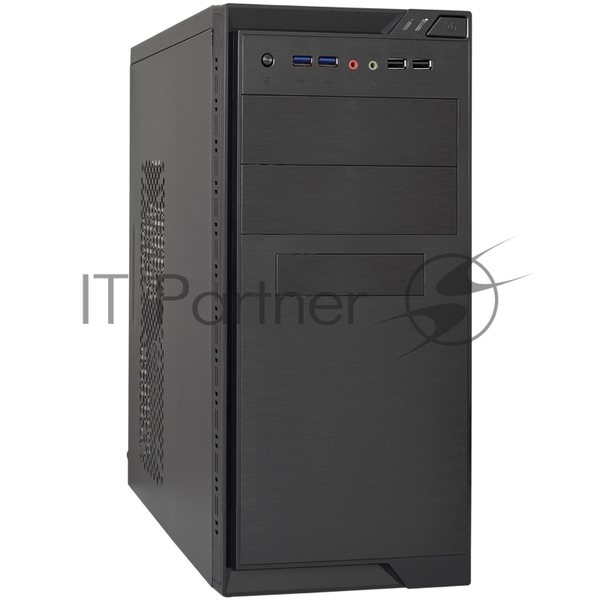 Компьютерный корпус Minitower ExeGate MA-372UX Black, mATX UN450, 120мм 2*USB+2*USB3.0, Audio