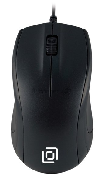 Мышь проводная Oklick 185V2 черный, 1200 dpi, USB, кнопки - 3