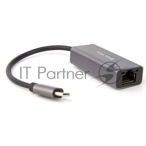 Кабель-переходник USB 3.1 Type-C -->RJ-45 1000Mbps Ethernet, Aluminum Shell, 0.15м Telecom TU320M