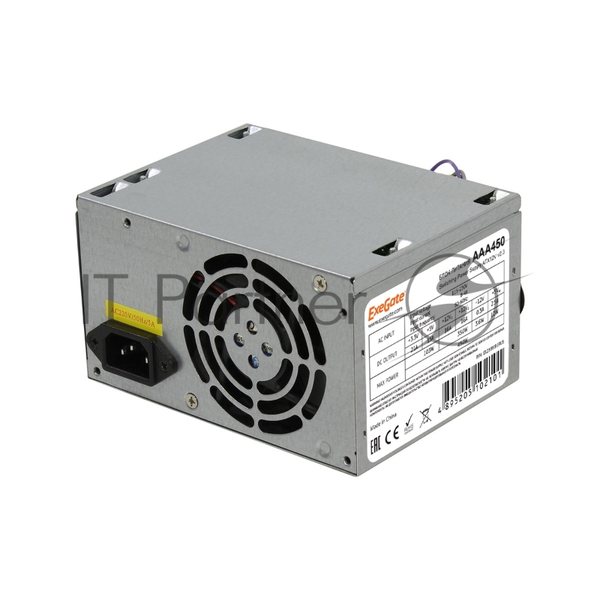 Блок питания ExeGate Special AAA450 (ES259591RUS-PC), 450Вт, 80мм, серебряный