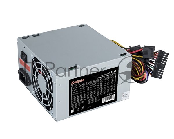 Блок питания ExeGate CP550 (EX282078RUS), 550Вт, 80мм, серебряный