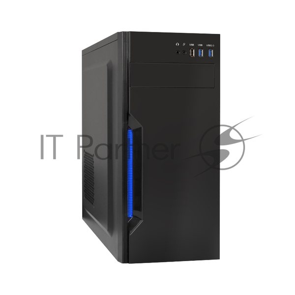 Компьютерный корпус Miditower ExeGate XP-333U Black, ATX, (XP600, Black,120мм), 1*USB/2*USB 3.0, Audio