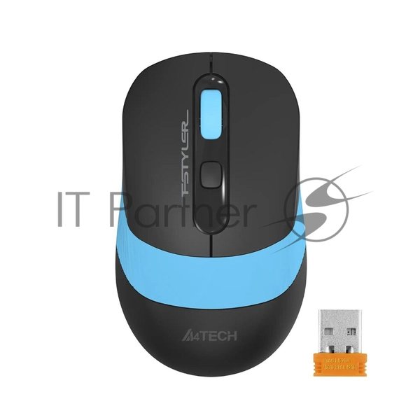 Мышь беспроводная A4Tech Fstyler FG10S черный/синий, 2000 dpi, радиоканал, USB, кнопки - 4