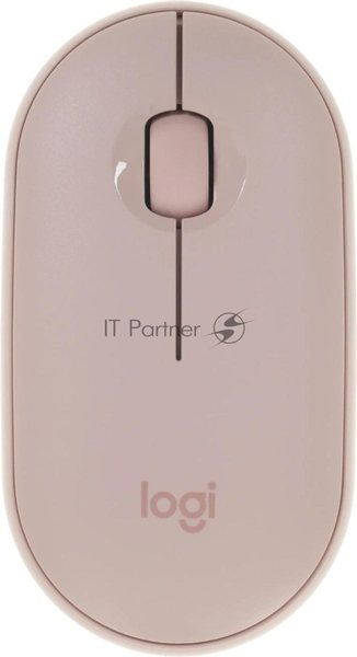 Мышь беспроводная Logitech Pebble M350 розовый, 1000 dpi, радиоканал, Bluetooth, USB, кнопки - 3