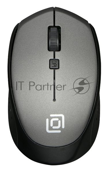 Мышь беспроводная Oklick 488MW серый/черный, 1600 dpi, радиоканал, USB, кнопки - 4