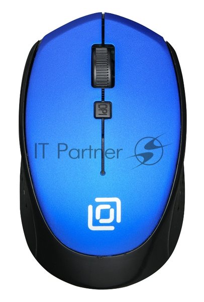 Мышь беспроводная Oklick 488MW синий/черный, 1600 dpi, радиоканал, USB, кнопки - 4