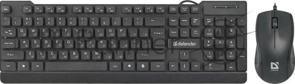 Комплект клавиатура+мышь Defender York C-777 проводной, USB, 1000 DPI, чёрный