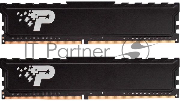 Оперативная память Patriot Signature Premium, DDR4, 16GB (2x8 GB), 2666 MHz, CL19, DIMM, радиатор, черный