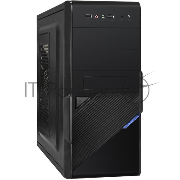 Компьютерный корпус ExeGate EX284018RUS Minitower BA-201 Black, mATX, (AA350, 80мм), 2*USB, Audio