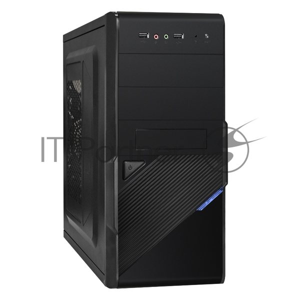 Компьютерный корпус ExeGate EX284022RUS Minitower BA-201 Black, mATX, (без БП), 2*USB, Audio