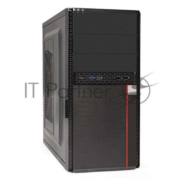 Компьютерный корпус ExeGate EX284038RUS Minitower BA-204U Black, mATX, (AA500, 80мм), 2хUSB+2хUSB 3.0, Audio