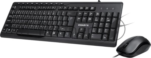 Комплект клавиатура+мышь Gigabyte GK-KM6300 проводной, USB, 1000 DPI, чёрный