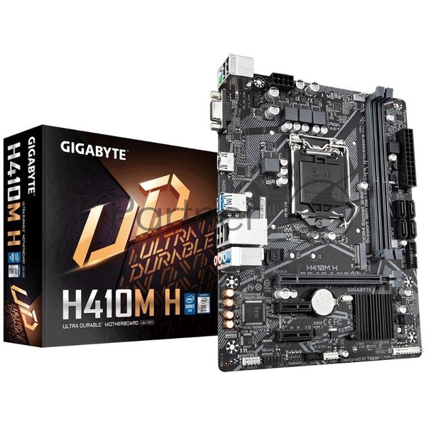 Материнская плата H410 S1200 MATX H410M H GIGABYTE