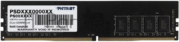 Оперативная память Patriot Signature, DDR4, 16GB (1x16 GB), 2666 MHz, CL19, DIMM