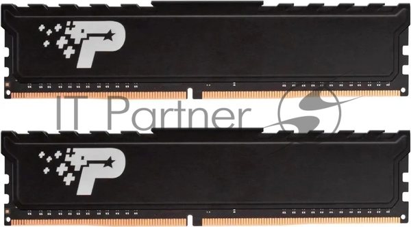Оперативная память Patriot Signature, DDR4, 16GB (2x8 GB), 3200 MHz, CL22, DIMM, радиатор, черный