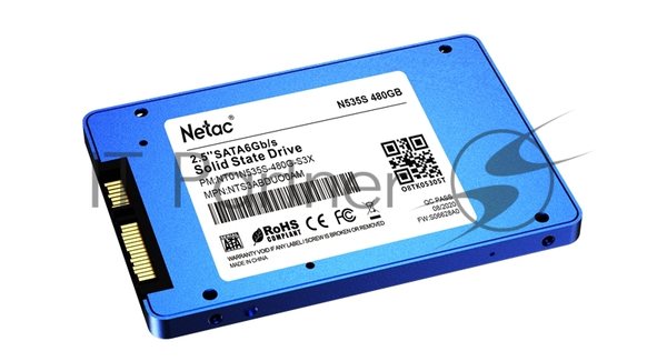 Накопитель SSD Netac N535S, 480Gb, SATA III, 2.5", 560/520