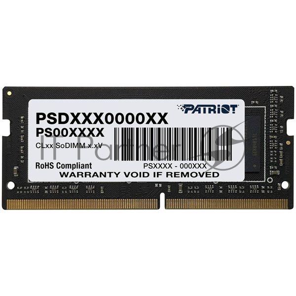 Оперативная память Patriot Signature, DDR4, 8GB (1x8 GB), 3200 MHz, CL22, SO-DIMM