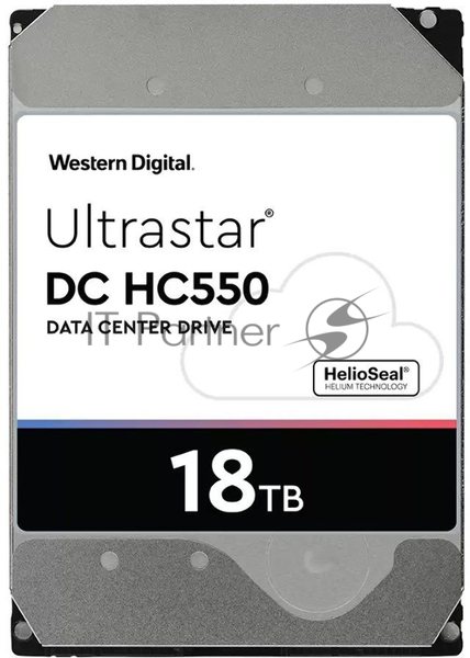 Жесткий диск Western Digital Original SATA-III 18Tb 0F38459 WUH721818ALE6L4 Ultrastar DC HC550 (7200rpm) 512Mb 3.5"
