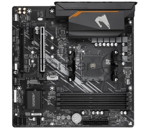 Материнская плата Gigabyte B550M AORUS ELITE, AM4, AMD B550, 4xDDR4, 4xSATA, 2xM.2, 1xPCI-E 4.0 x16, 1xPCI-E 3.0 x4, 1xPCI-E x1, 1xHDMI, 1xDVI-D, 1x 1Gb LAN, 4xUSB-A 2.0, 4xUSB-A 3.2 Gen 1, 3x3.5 мм, 7.1, Micro-ATX