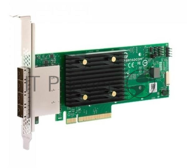 Адаптер SAS 9500-16e SGL (05-50075-00) PCIe Gen4 x8 LP, Tri-Mode SAS/SATA/NVMe 12G HBA, 16port(4*ext SFF8644), 3816 IOC