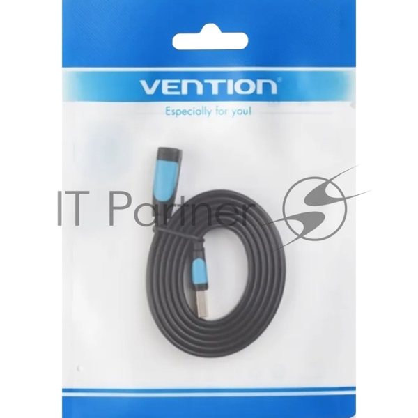 Кабель-удлинитель Vention USB 3.0 AM/AF - 1,5 м плоский VAS-A13-B150