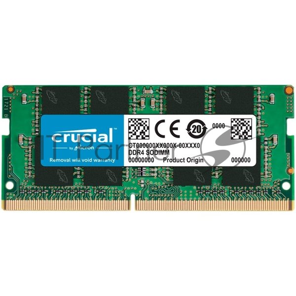 Оперативная память Crucial, DDR4, 16GB (1x16 GB), 3200 MHz, CL22, SO-DIMM