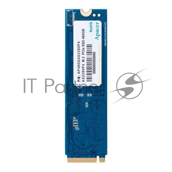 Накопитель SSD Apacer AS2280P4, 256Gb, M.2 2280, PCIe 3.0 x4, NVMe, R/W 2100/1300