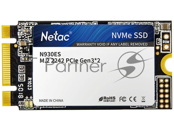 Накопитель SSD Netac N930ES, 1Tb, PCIe 3.1 x2, M.2 2242, NVMe, R/W 1650/1500