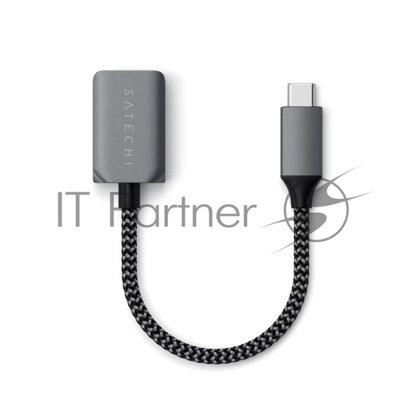 Кабель-адаптер Satechi USB-C to USB 3.0. серый космос