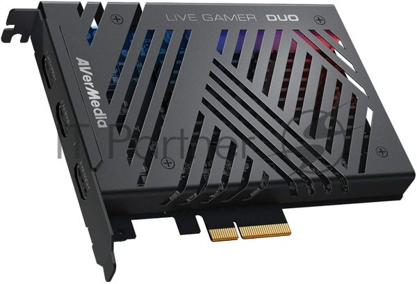 Карта видеозахвата Avermedia Live Gamer DUO, PCI-Express x4 Gen 2, 2xHDMI, 2160p60 HDR, (GC573), RTL