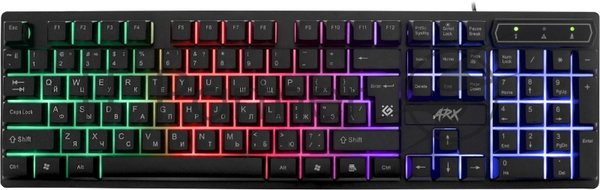 Клавиатура проводная Defender Arx GK-196L RU, USB, черный