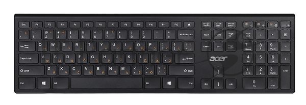 Клавиатура беспроводная Acer OKR020, USB, Радиоканал, черный