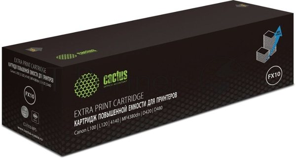 Картридж лазерный Cactus CS-FX10-MPS черный (3000 стр.) для Canon L100/L120/4140/MF4380dn/D420/D480