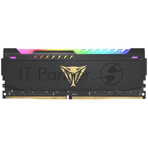 Оперативная память Patriot Viper Steel, DDR4, 8GB (1x8GB), 3200MHz, CL18, DIMM, с радиатором, RGB, черный