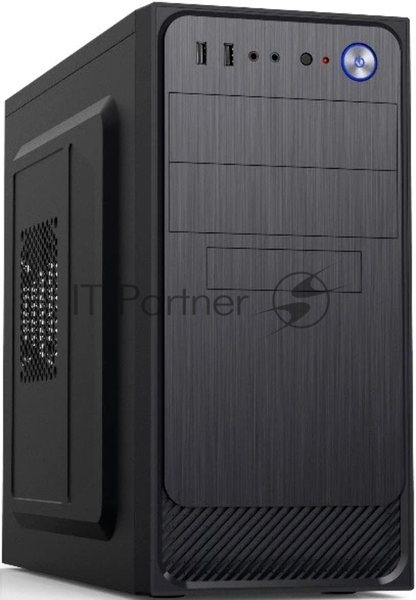 Компьютерный корпус с блоком питания Foxline 450Вт. Сase Forza mATX, 450W, 2xUSB 2.0, Black, w/o FAN, 12 см fan PSU, power cord