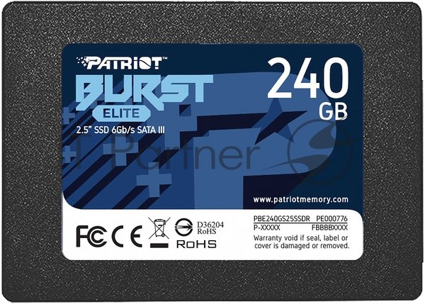 Накопитель SSD Patriot Burst Elite, 240Gb, SATA, 2.5", R/W 450/320