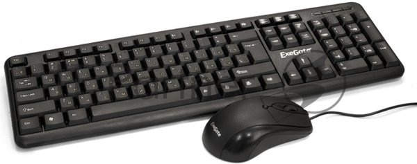 Комплект клавиатура+мышь ExeGate Professional Standard Combo MK120 проводной, USB, 1000 DPI, чёрный