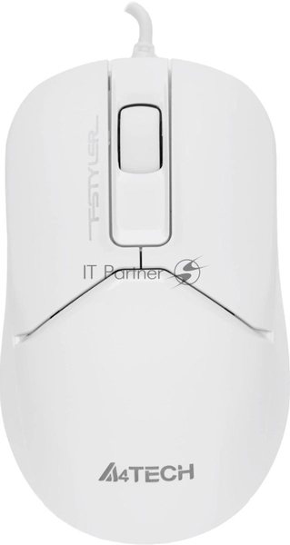 Мышь проводная A4Tech Fstyler FM12S белый, 1200 dpi, USB, кнопки - 3