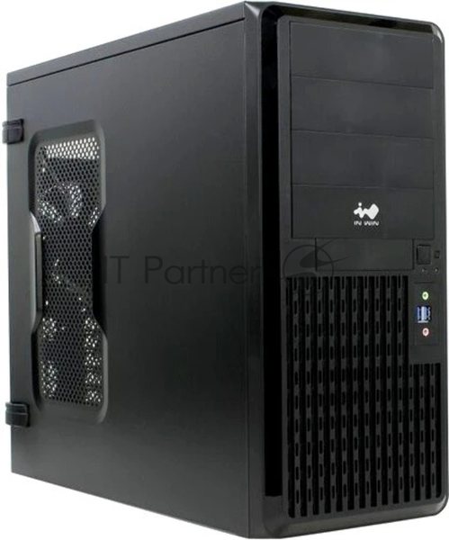 Компьютерный корпус Midi Tower InWin PE689 Black USB 3.0*2+A(HD)+fron fan 120мм*1+rear fan 120мм*1+ 2*2SATA+1*1SATA+Intrusion Switch/holes for SL20” ATX RACKMOUNT*(без блока питания)