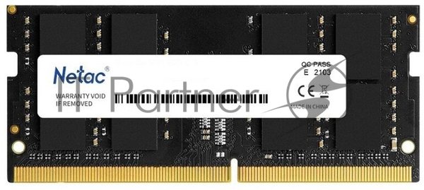 Оперативная память NETAC Basic, DDR4, 4GB (1x4GB), 2666MHz, CL19, SO-DIMM