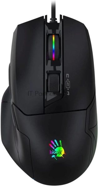 Мышь проводная A4Tech Bloody W70 Max черный, 10000 dpi, USB, кнопки - 9