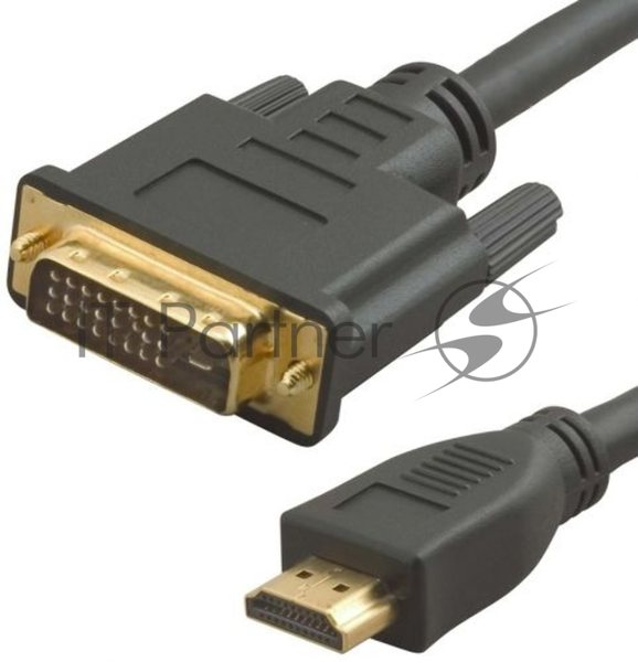 Кабель аудио-видео Lazco WH-141 HDMI (m)/DVI-D(m) 20м. позолоченные контакты черный (WH-141(20M))