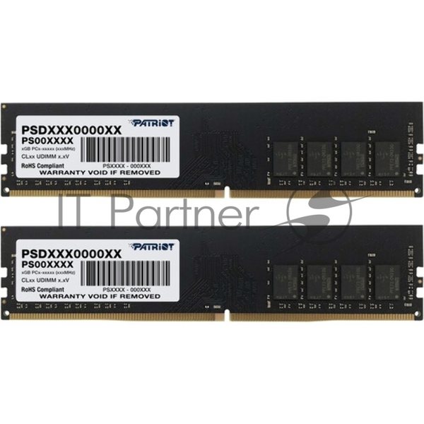 Оперативная память Patriot Signature, DDR4, 16GB (2x8 GB), 3200 MHz, CL22, DIMM