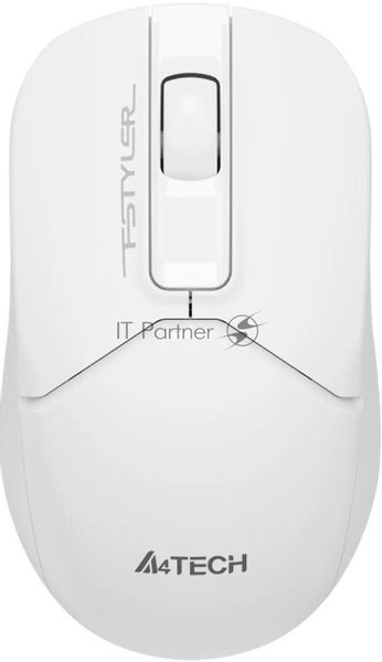 Мышь беспроводная A4Tech Fstyler FG12S белый, 1200 dpi, радиоканал, USB, кнопки - 3