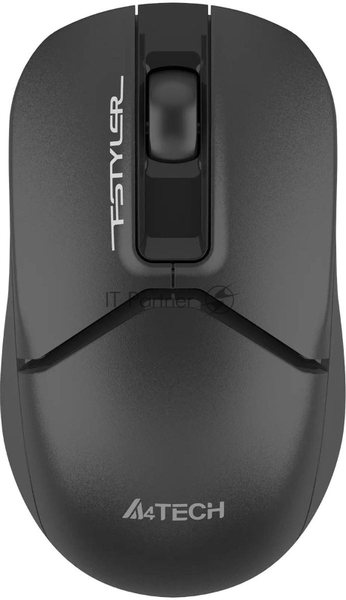 Мышь беспроводная A4Tech Fstyler FG12S черный, 1200 dpi, радиоканал, USB, кнопки - 3