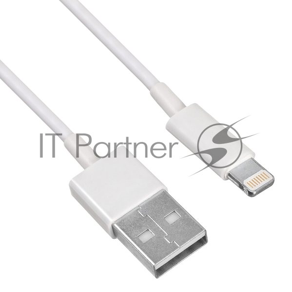 Кабель Buro USB-IP-1.2W2A 1.2м белый
