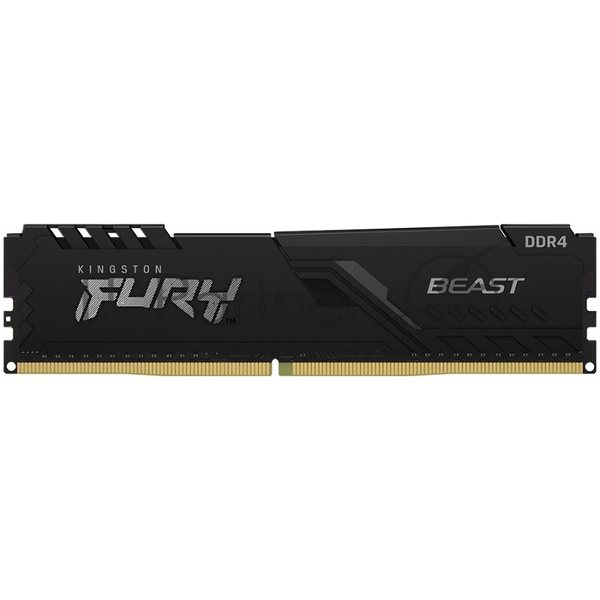 Оперативная память Kingston Fury Beast, DDR4, 8GB (1x8GB), 3600MHz, CL17, DIMM, с радиатором, черны
