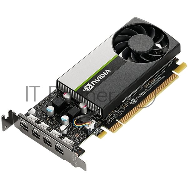 Видеокарта VGA PNY NVIDIA QUADRO T1000, 4 Gb GDDR6/128 bit, PCI Express 4.0 x16, 4x mDP, PG172