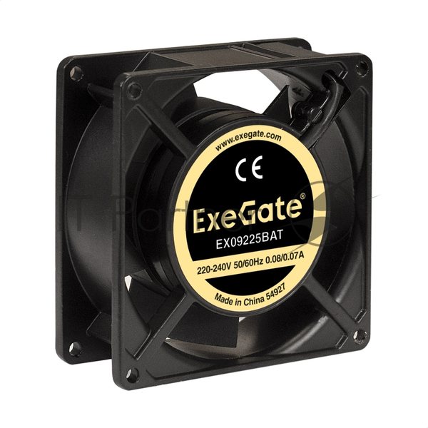 Вентилятор для корпуса ExeGate EX09225BAT черный, 92 мм, 2500 об/мин, 32 дБ